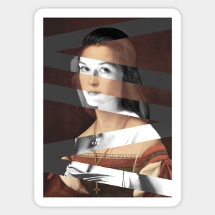 Portrait of Woman by Raphael and Meryl Streep Sticker